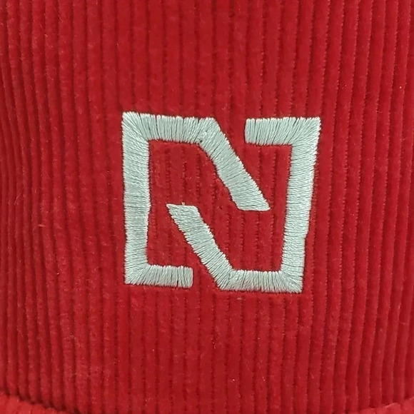 Vintage Red Corduroy Fletcher Mens Snapback Trucker  Hat with N Logo. - Picture 5 of 7